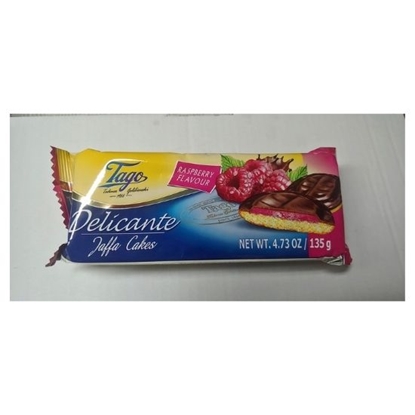 Picture of TAGO JAFFA CAKES RASPBERRY 135GR